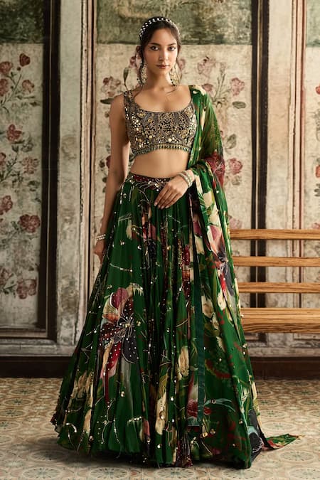 Diyarajvvir Floral Print Lehenga Set 