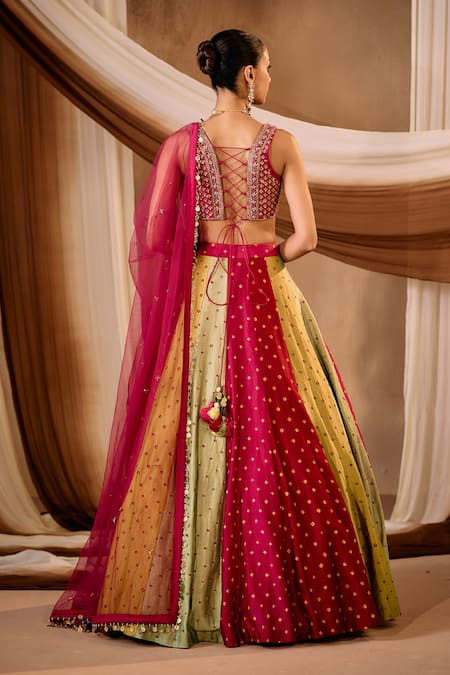 Niamh By Kriti Multi Color Embroidered Lehenga Set 