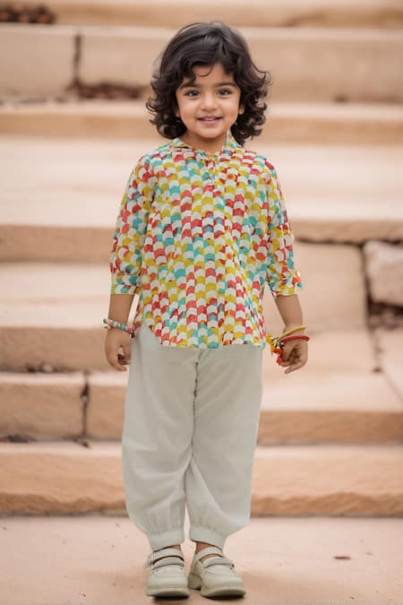 Petite Pomme Kaleidoscope Printed Kurta Set 
