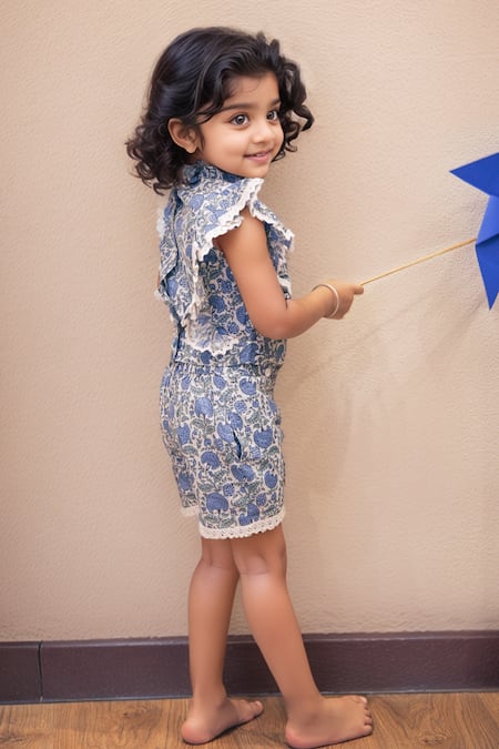 Petite Pomme Jaipuri Floral Girls Co-ord Set 