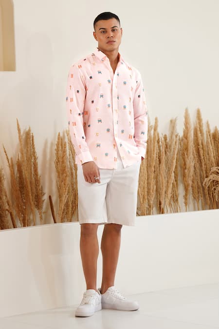 Eleven Brothers Desert Drive Printed Linen Shirt  