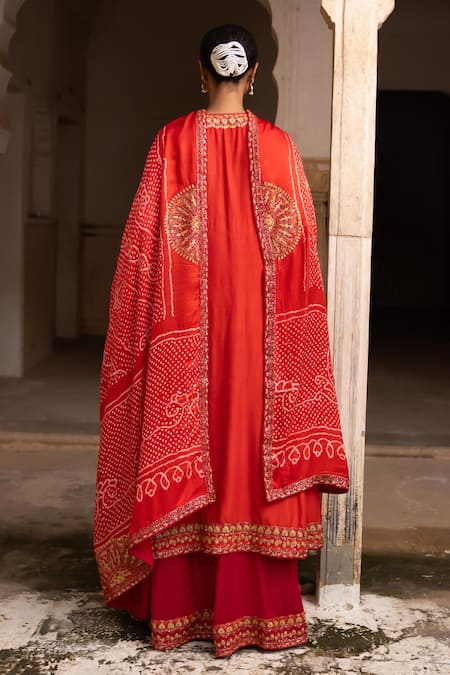 Aangan By Parul Embroidered Kurta Sharara Set 