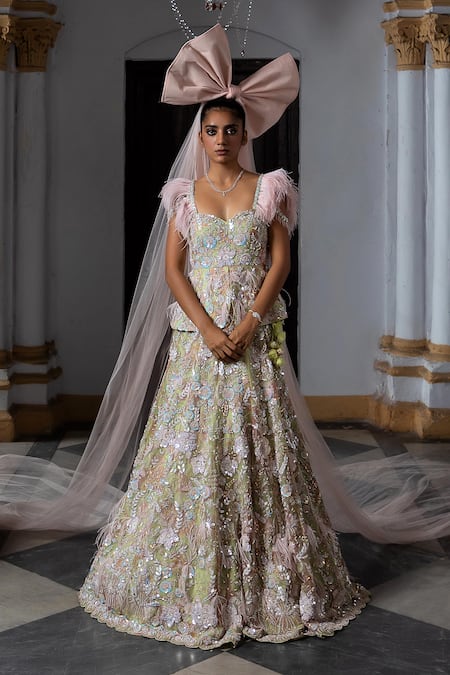 Aangan By Parul Classical Amethyst Charm Gown 