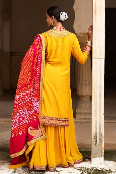 Aangan By Parul Haldi Bliss Sharara Set 