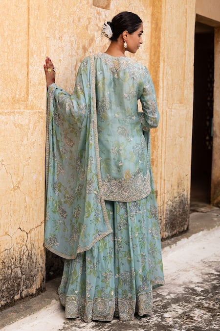 Aangan By Parul Organza Bliss Sharara Set 