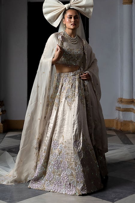 Aangan By Parul Moonlit Sonata Lehenga Set 