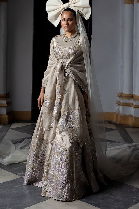 Aangan By Parul Moonlit Sonata Lehenga Set 