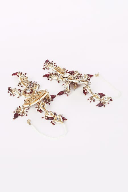 Buy Dugran By Dugristyle Multi Color Crystals, Stones Khoon Sa Rang Drop Earrings Online at Aza Fashions Buy_Dugran By Dugristyle_Multi Color Crystals, Stones Khoon Sa Rang Drop Earrings _Online_at_Aza_Fashions