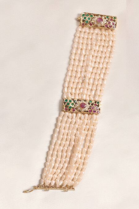 Shop Dugran By Dugristyle Multi Color Imitation Gemstones Jhalak-e-gulabi Bracelets Online at Aza Fashions Shop_Dugran By Dugristyle_Multi Color Imitation Gemstones Jhalak-e-gulabi Bracelets _Online_at_Aza_Fashions