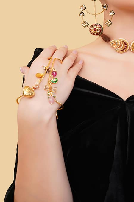 Dugran By Dugristyle_Aqua Sunehri Lagan Bracelet _Online_at_Aza_Fashions