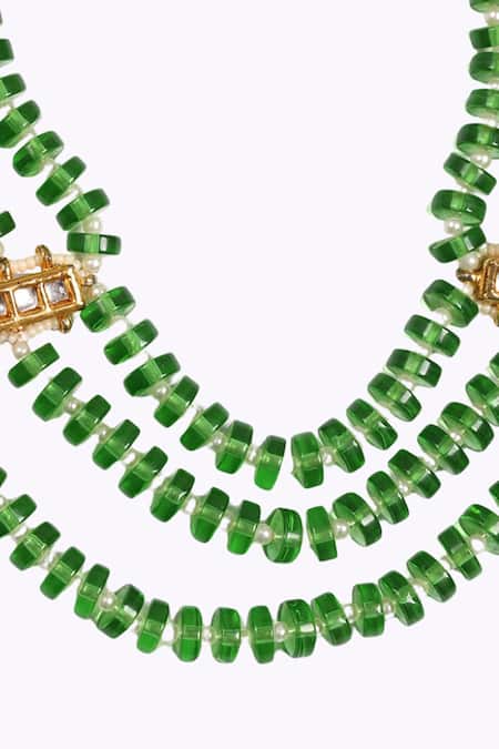 Buy Dugran By Dugristyle Green Hari Muskaan Layered Necklace Online at Aza Fashions Buy_Dugran By Dugristyle_Green Hari Muskaan Layered Necklace _Online_at_Aza_Fashions