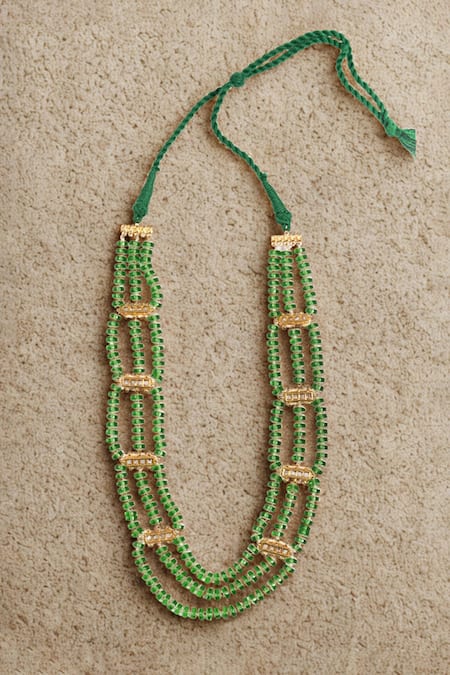 Dugran By Dugristyle Green Hari Muskaan Layered Necklace 