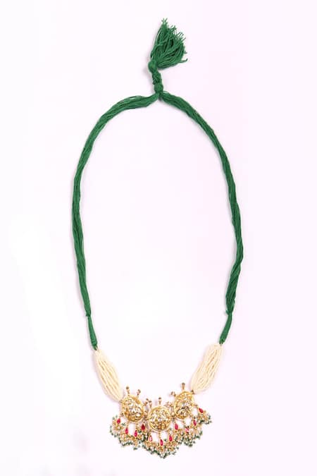 Dugran By Dugristyle Green Sabz Roshni Choker Online at Aza Fashions Dugran By Dugristyle_Green Sabz Roshni Choker _Online_at_Aza_Fashions