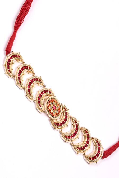 Buy_Dugran By Dugristyle_Multi Color Rang-e-ishq Choker _Online_at_Aza_Fashions