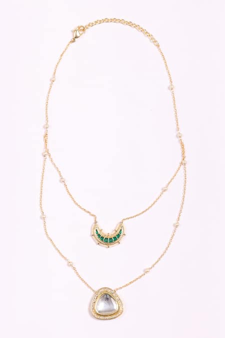 Dugran By Dugristyle Green Hara Tilsam Necklace Online at Aza Fashions Dugran By Dugristyle_Green Hara Tilsam Necklace _Online_at_Aza_Fashions