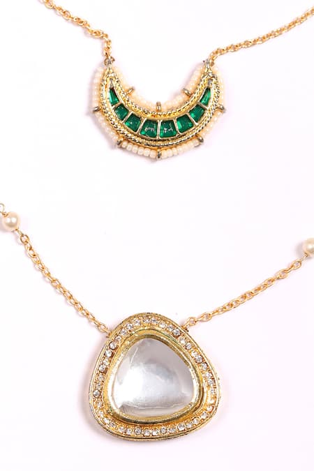 Dugran By Dugristyle_Green Hara Tilsam Necklace _at_Aza_Fashions