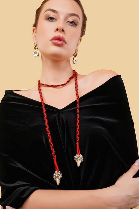 Buy Dugran By Dugristyle Multi Color Laal Nazaara Necklace Online at Aza Fashions Buy_Dugran By Dugristyle_Multi Color Laal Nazaara Necklace _Online_at_Aza_Fashions