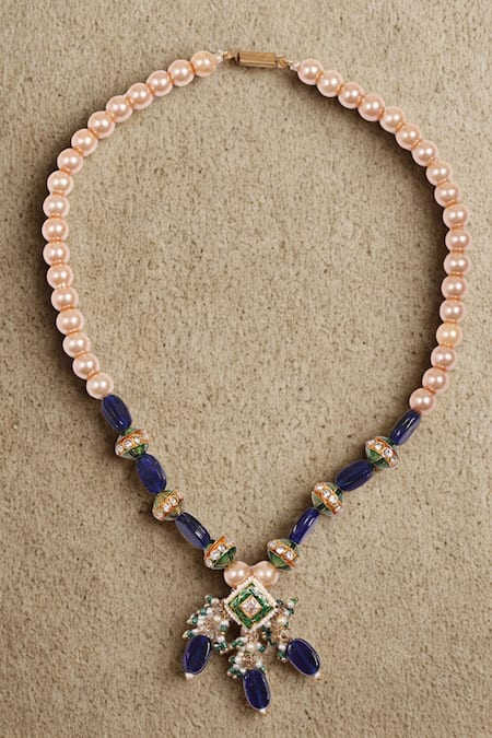 Dugran By Dugristyle Blue Lehrata Neela Necklace 