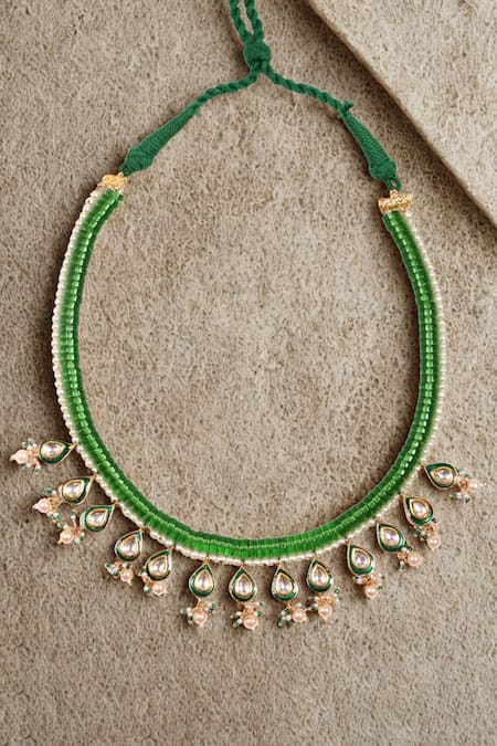 Dugran By Dugristyle Multi Color Hari Zameen Necklace 