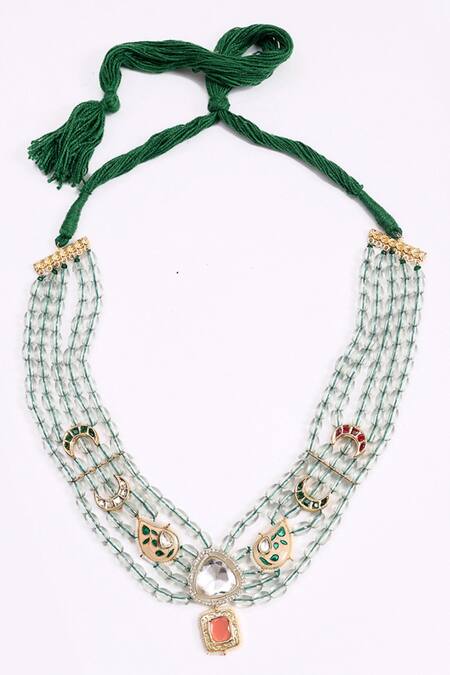 Buy Dugran By Dugristyle Green Sabz Umeed Necklace Online at Aza Fashions Buy_Dugran By Dugristyle_Green Sabz Umeed Necklace _Online_at_Aza_Fashions