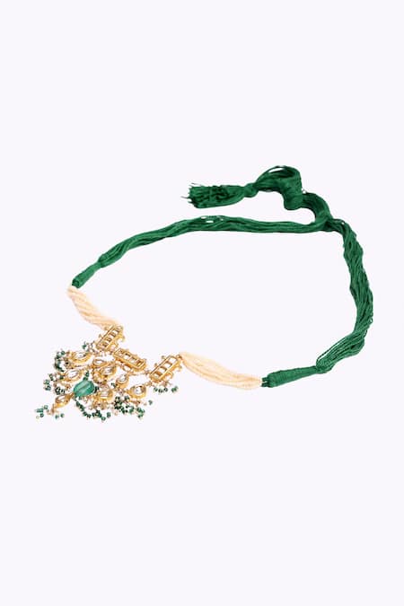 Dugran By Dugristyle Multi Color Hari Shaam Necklace Online at Aza Fashions Dugran By Dugristyle_Multi Color Hari Shaam Necklace _Online_at_Aza_Fashions