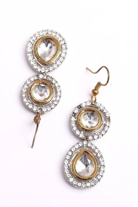 Dugran By Dugristyle Gold Plated Stones Sona Sa Asar Necklace With Earring at Aza Fashions Dugran By Dugristyle_Gold Plated Stones Sona Sa Asar Necklace With Earring _at_Aza_Fashions