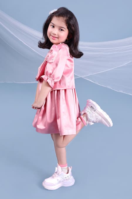 Buy_Toplove_Pink Pearls My Big Bow Dress _Online_at_Aza_Fashions