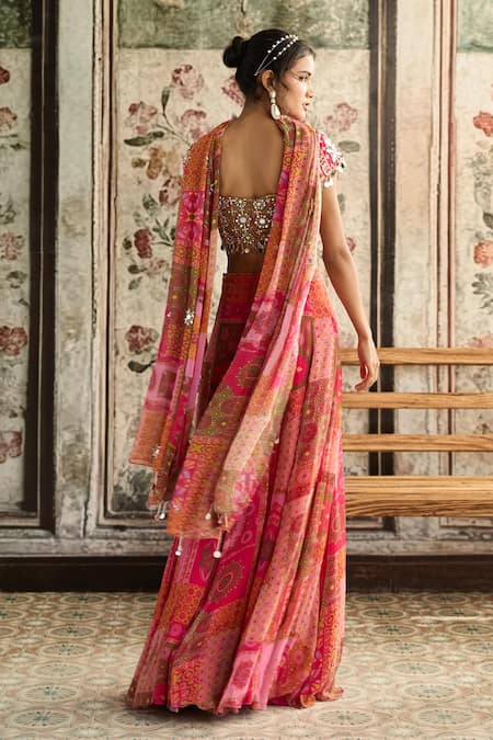 Diyarajvvir Multi Color Blouse & Sharara Set 