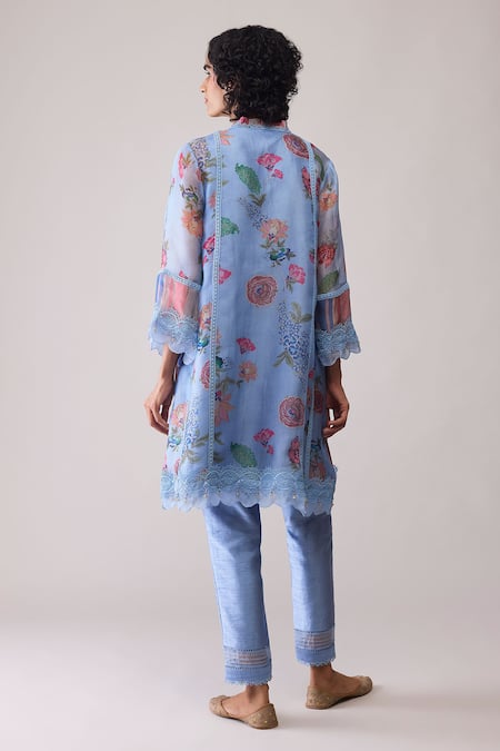 Bunka Farida Blue Print Kurta Set 