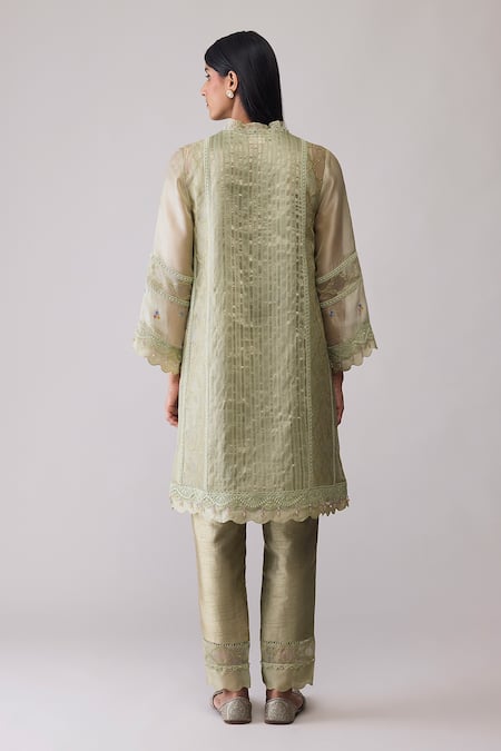 Bunka Farida Green Kurta Set 