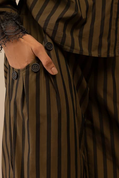 Bunka_Brown Cotton _Online_at_Aza_Fashions