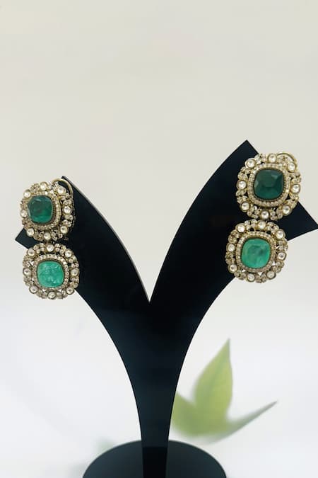 Zaza By Somya Stones Moti Mahal Earrings 