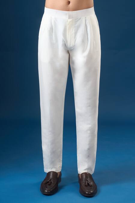 Rng Safawala_Blue Silk, Shantoon Sequins, Embroidery Royal Kurta-bundi Set_Online_at_Aza_Fashions