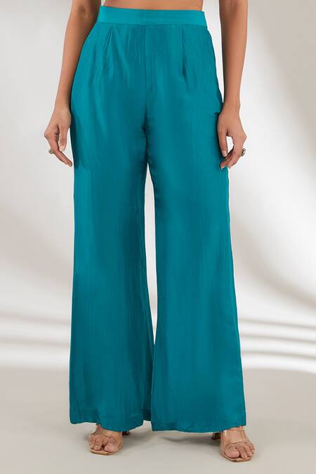 Shop_Ajiesh Oberoi_Green Beads, Embroidery Collared Embellished Jacket And Pant Set _Online_at_Aza_Fashions