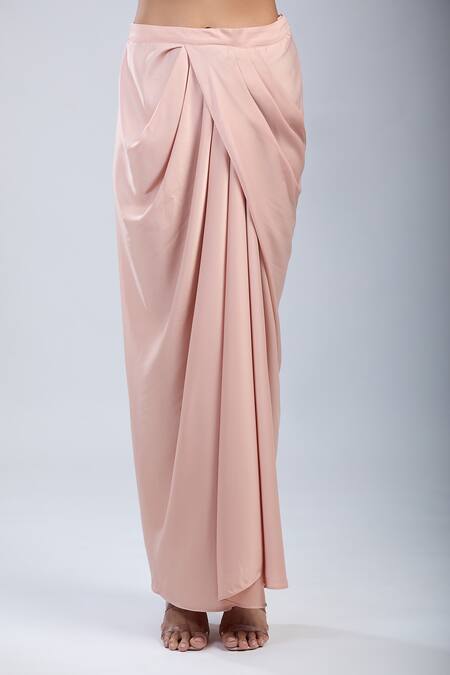 Shop_Tarun Tahiliani_Pink Sequins Asymmetric One Shoulder Tile Print Crop Top_Online_at_Aza_Fashions