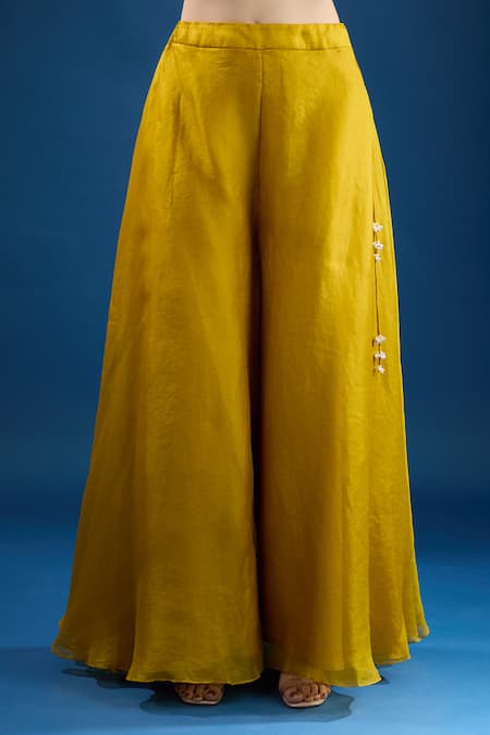 Buy Prisho Yellow Chiffon Embroidery Round Neck Designer Kurta Set With Dupatta Online at Aza Fashions Buy_Prisho_Yellow Chiffon Embroidery Round Neck Designer Kurta Set With Dupatta _Online_at_Aza_Fashions