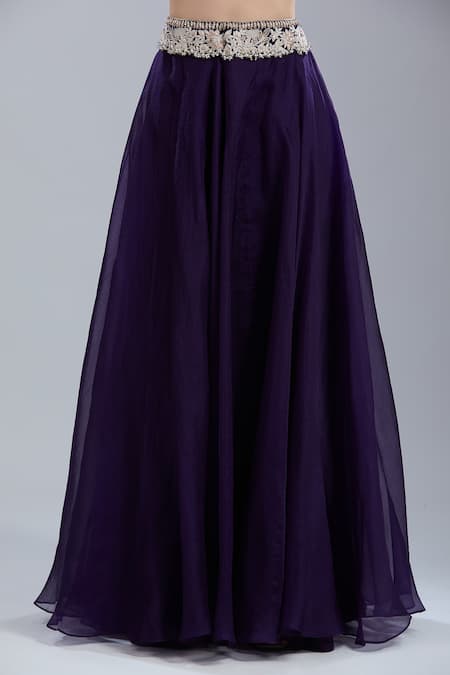 Buy Prisho Purple Embroidery Open , Round Cape Skirt Set Online at Aza Fashions Buy_Prisho_Purple Embroidery Open , Round Cape Skirt Set _Online_at_Aza_Fashions