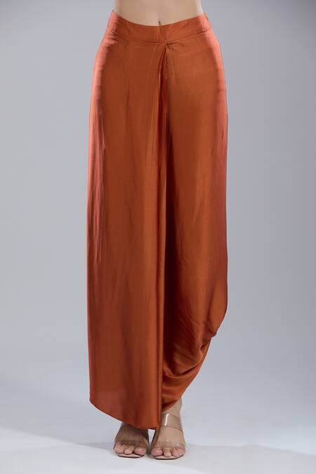 Buy_Prisho_Orange Embroidery Round , Sweetheart Dori Cape Pant Set _Online_at_Aza_Fashions
