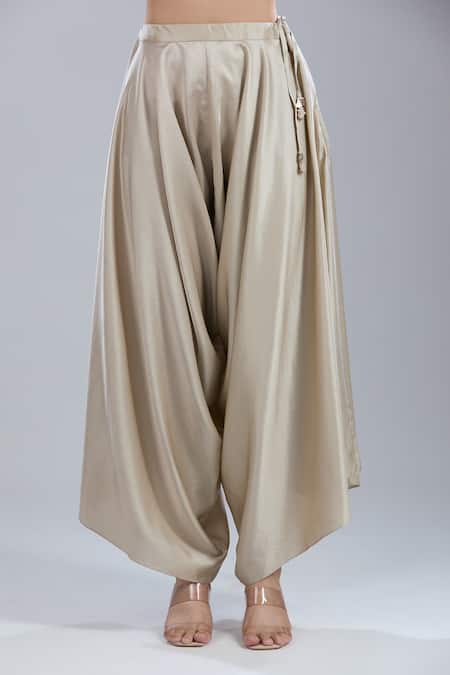 Buy_Prisho_Purple Sequins Round Neck Embroidered Kaftan And Pant Set _Online_at_Aza_Fashions