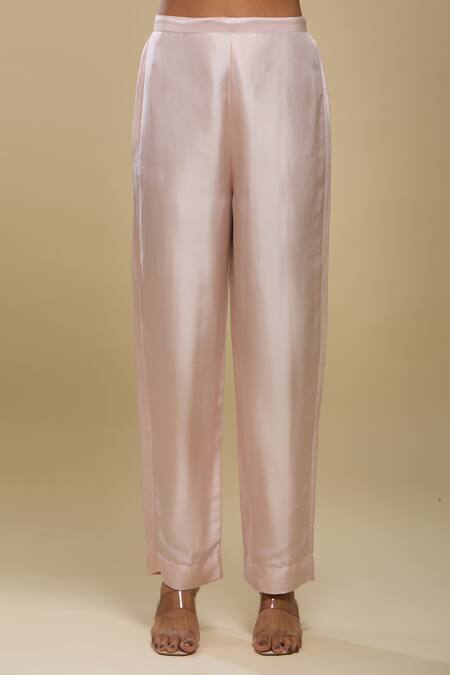 Anamika Khanna Pink Sequins, Embroidery Round Neck Baby Kurta Set Online at Aza Fashions Anamika Khanna_Pink Sequins, Embroidery Round Neck Baby Kurta Set_Online_at_Aza_Fashions