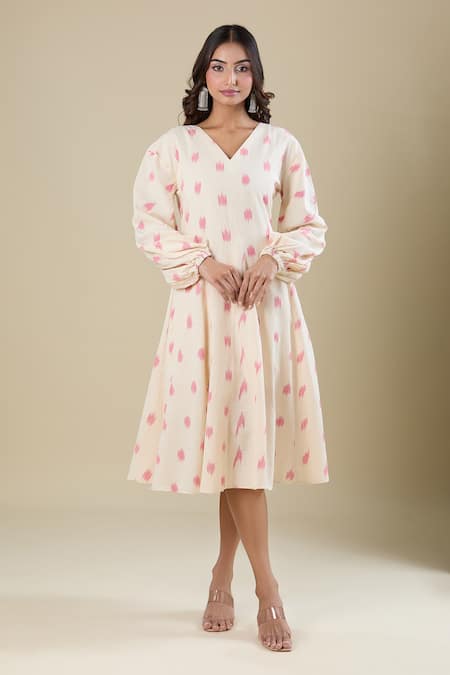 Naintara Bajaj Ikat Handloom Pink Dress 