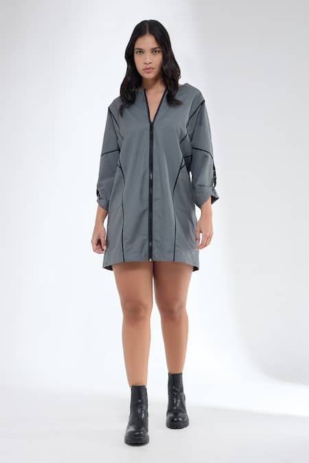 Krati Jain Grey Anti Fit Short Dress 