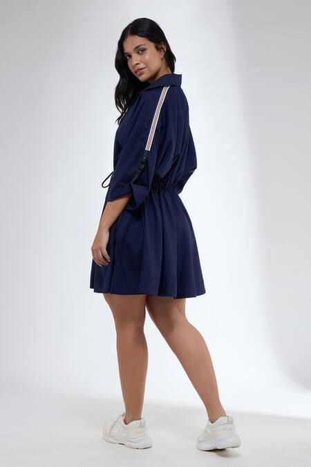 Krati Jain Navy Blue Flared Dress 