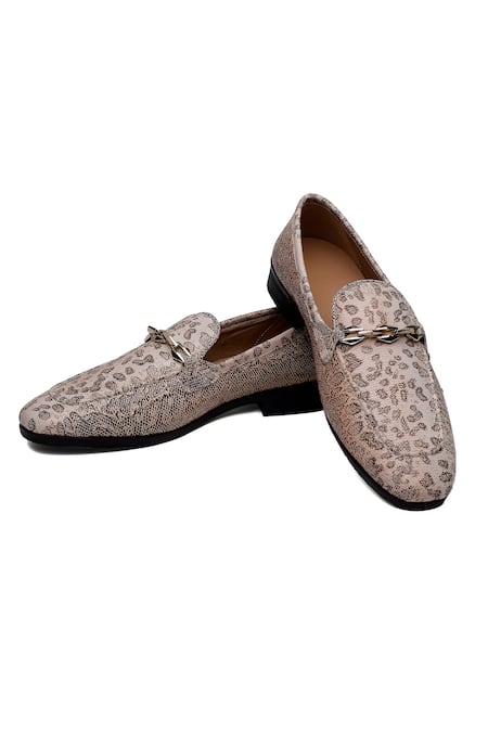 Shutiq Prism Python Leopard Print Loafers 