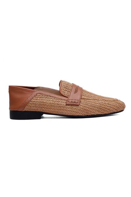 Shutiq_Brown Bere Seole Tan Penny Loafers _Online_at_Aza_Fashions