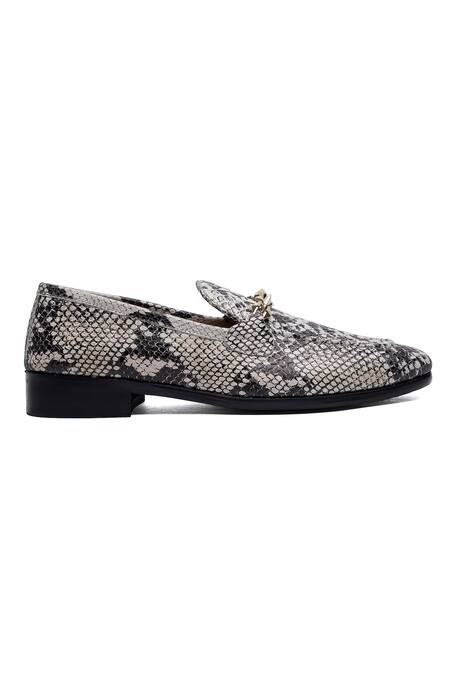 Shutiq Gray Prism Leopard Print Loafers Online at Aza Fashions Shutiq_Gray Prism Leopard Print Loafers _Online_at_Aza_Fashions