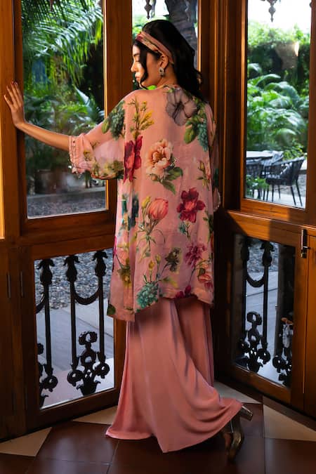 Affroz Floral Print Kaftan Set 