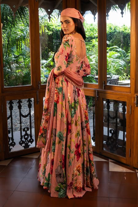 Affroz Floral Hand Embroidered Anarkali Set 