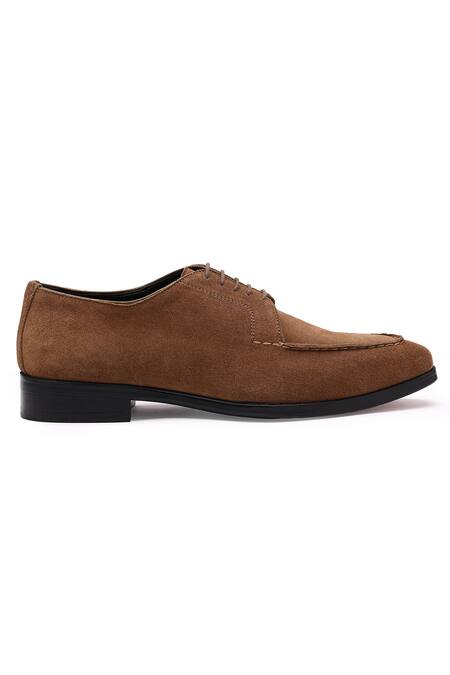 Shutiq_Brown Zaitun Suede Shoes _Online_at_Aza_Fashions