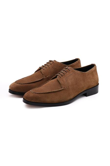 Buy_Shutiq_Brown Zaitun Suede Shoes _Online_at_Aza_Fashions